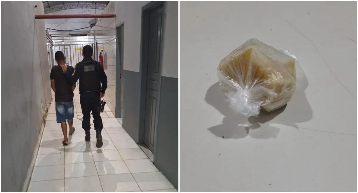 Suspeito preso com drogas após fuga no bairro Escola de Polícia