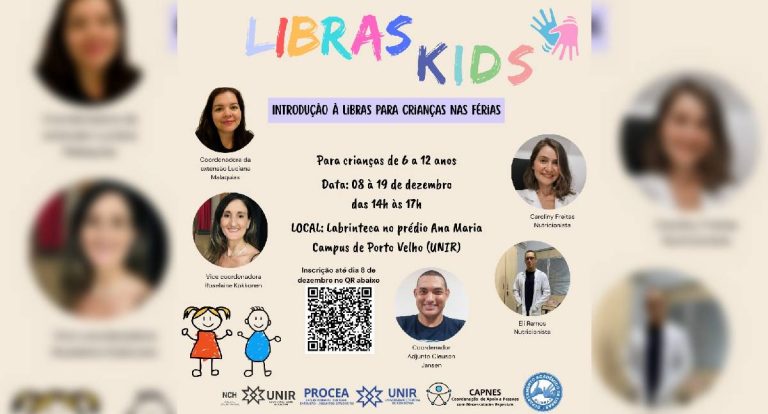 UNIR abre inscrições para o projeto Libras Kids em Porto Velho