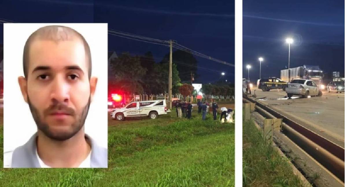 Carro atinge motoneta na BR-364 em Vilhena e mata homem de 28 anos