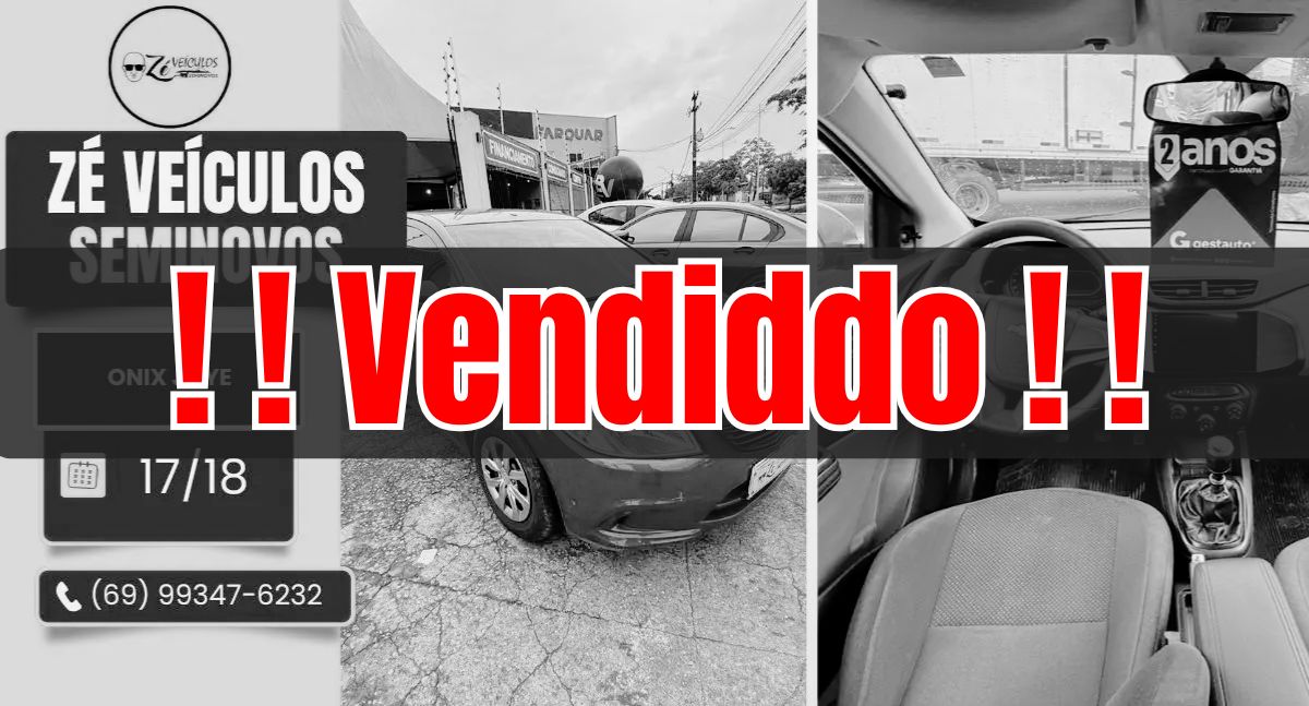 Onix Joye 2018 manual com ótimo custo benefício na Zé Veículos