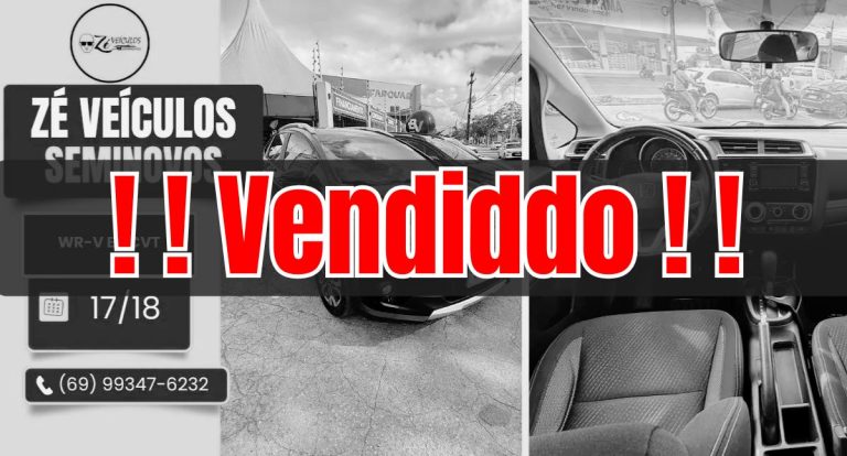 WR-V EX CVT 2018 Automático Com Baixa Quilometragem na Zé Veículos