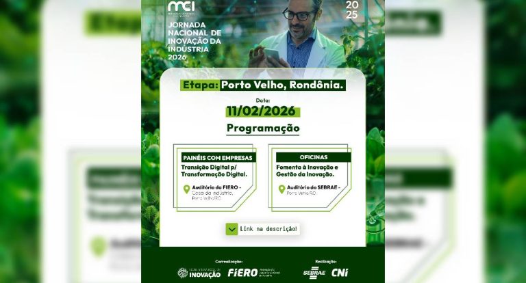 FIERO sedia Jornada Nacional de Inovação da Indústria em Rondônia