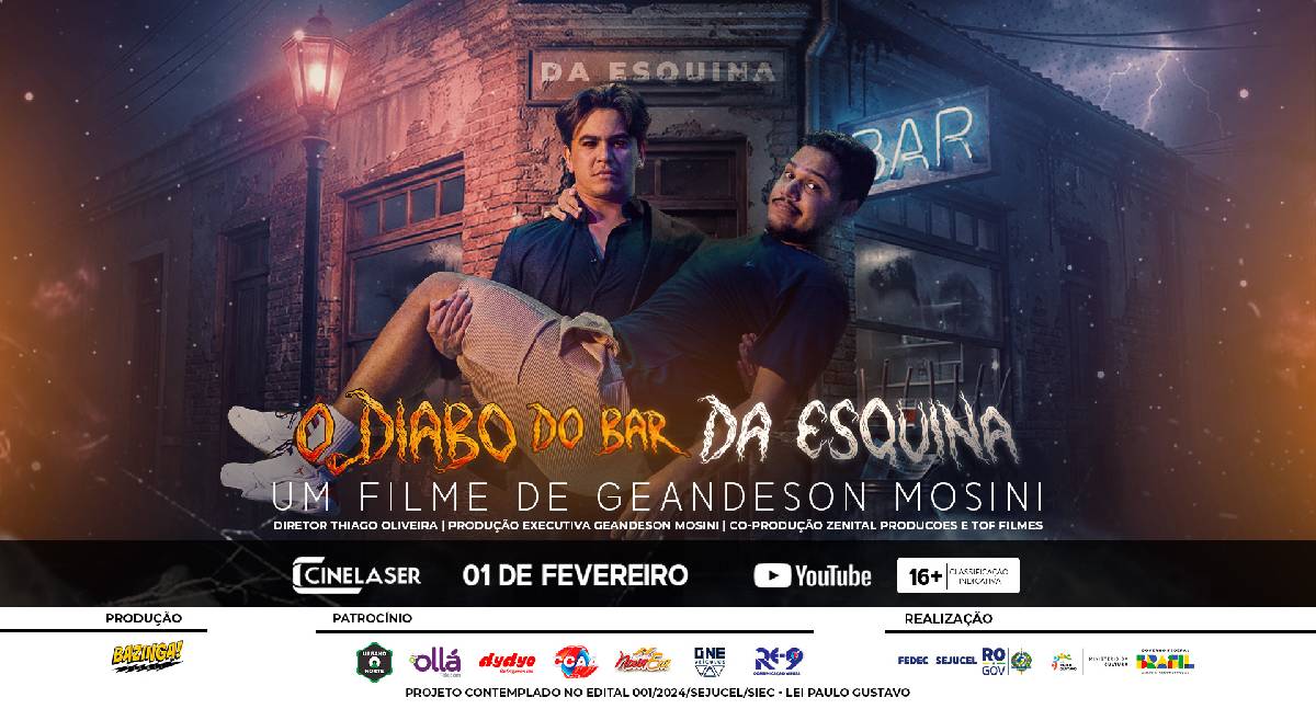 Filme “O Diabo do Bar da Esquina” estreia em Porto Velho com lenda urbana e suspense sobrenatural