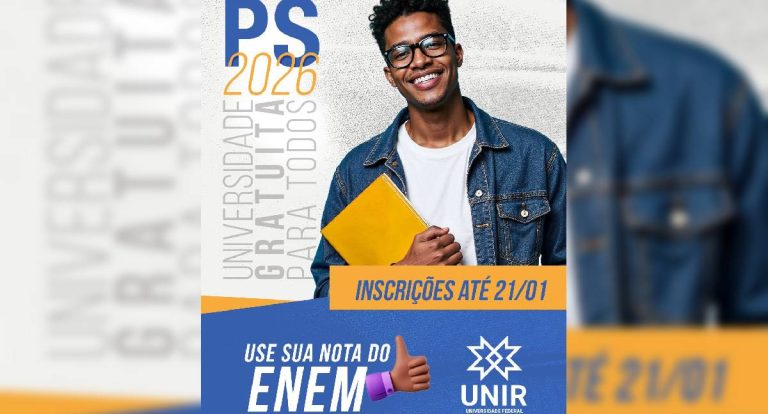 PS UNIR 2026: Inscrições para 3 mil vagas terminam hoje