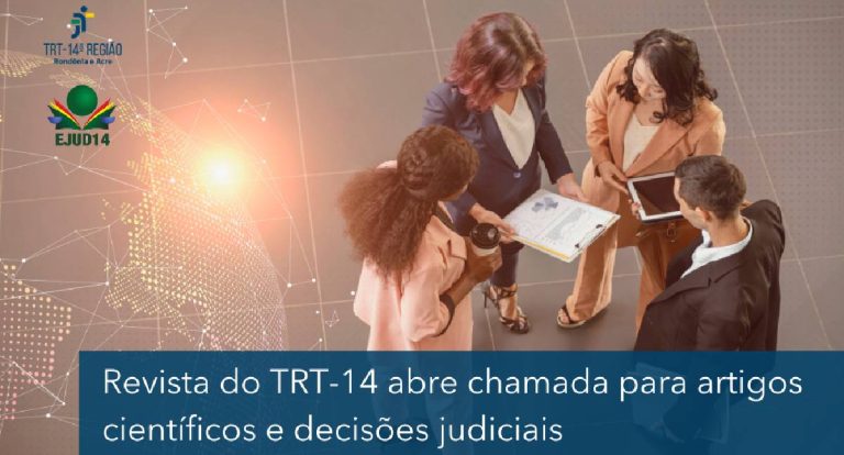 Revista do TRT-14 abre chamada para artigos científicos em 2026