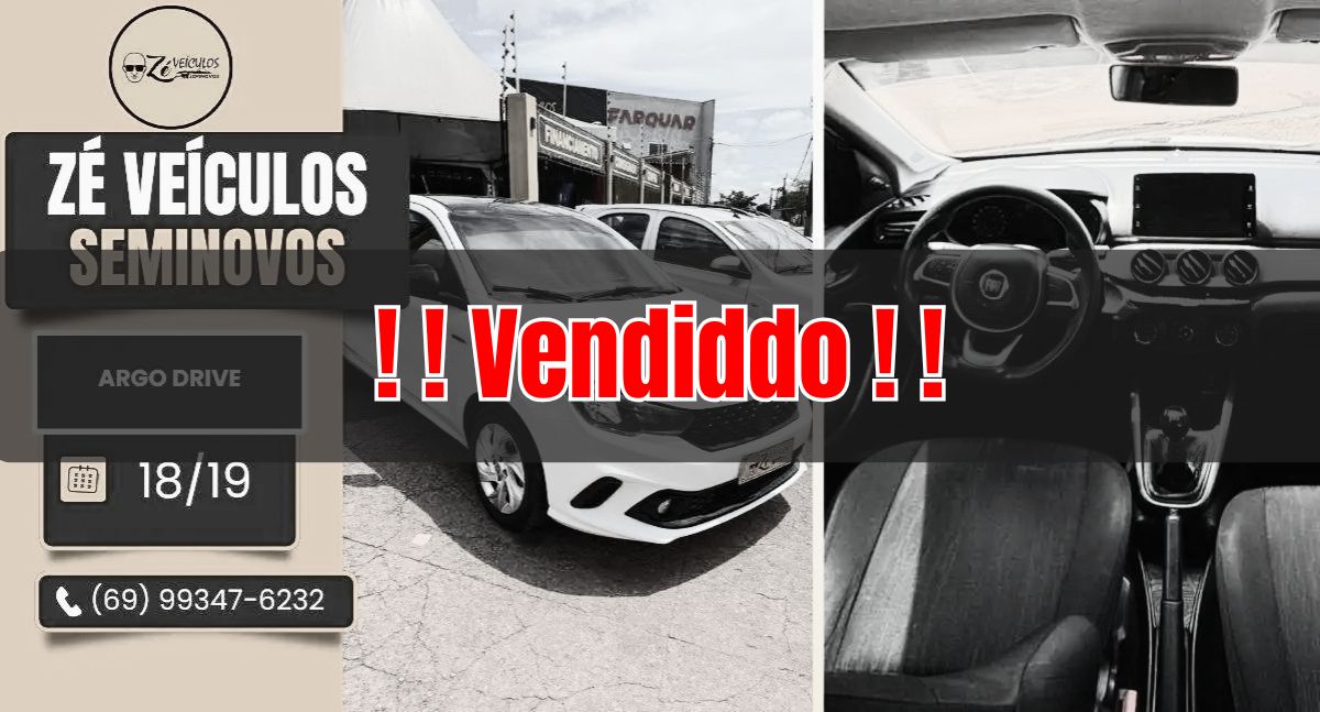 Fiat Argo Drive 2019 Conforto e Economia na Zé Veículos