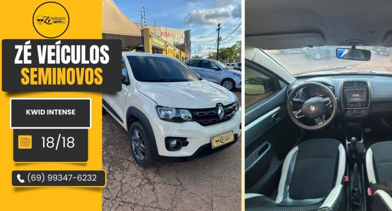 Renault Kwid Intense 2018 Econômico E Moderno na Zé Veículos