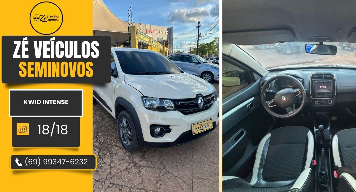 Renault Kwid Intense 2018 Econômico E Moderno na Zé Veículos