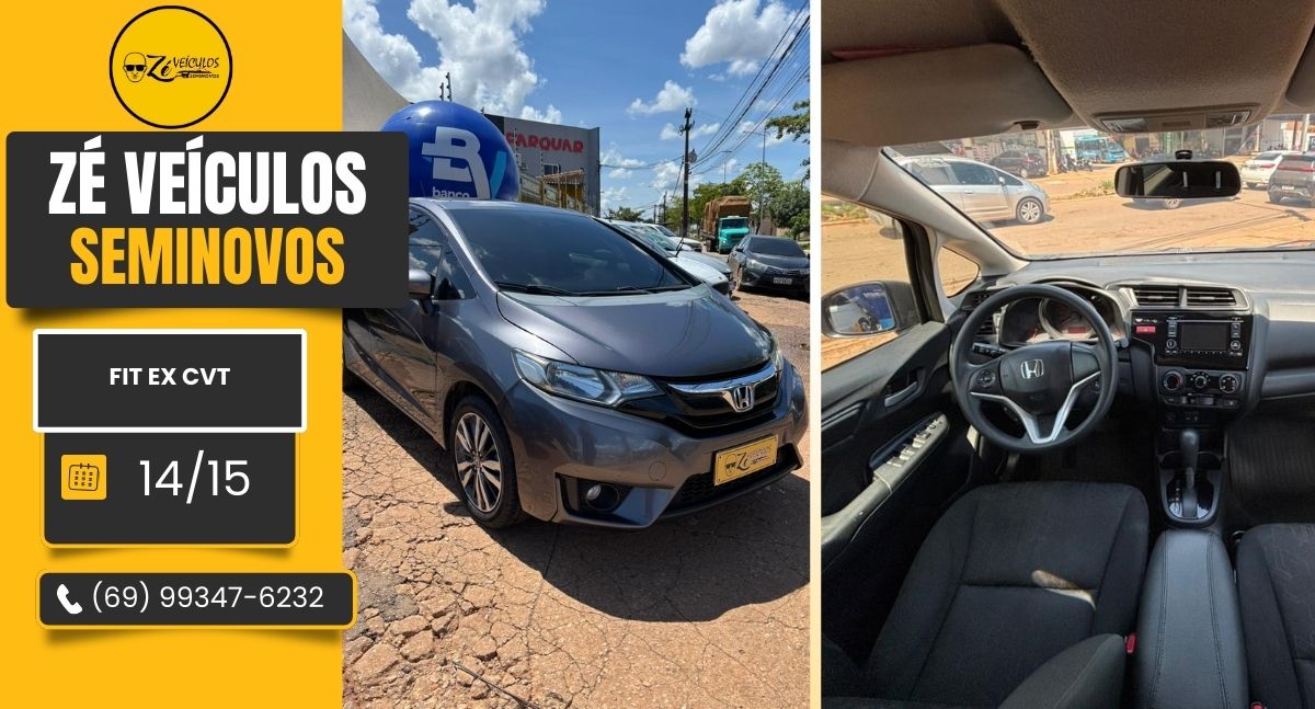 Honda Fit EX CVT 2015 Conforto E Confiabilidade na Zé Veículos