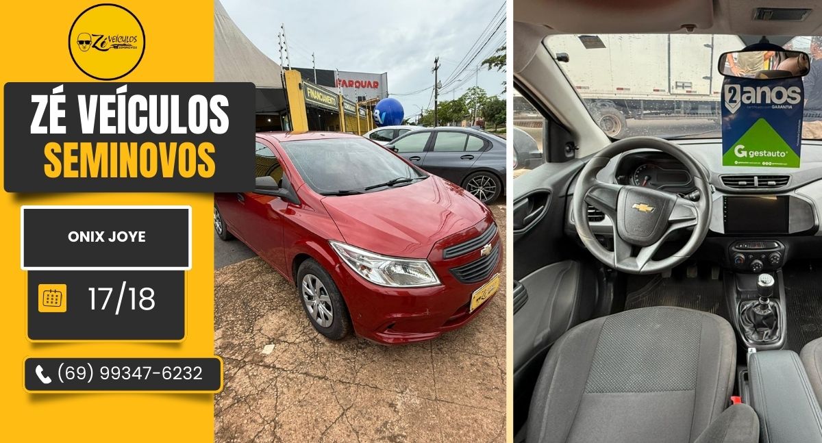 Onix Joye 2018 Manual Com Ótimo Custo Benefício na Zé Veículos