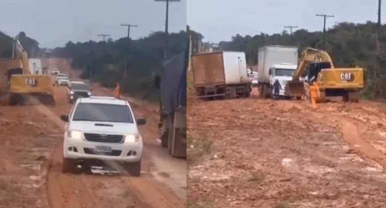 Motoristas enfrentam dificuldades em trechos da BR-319