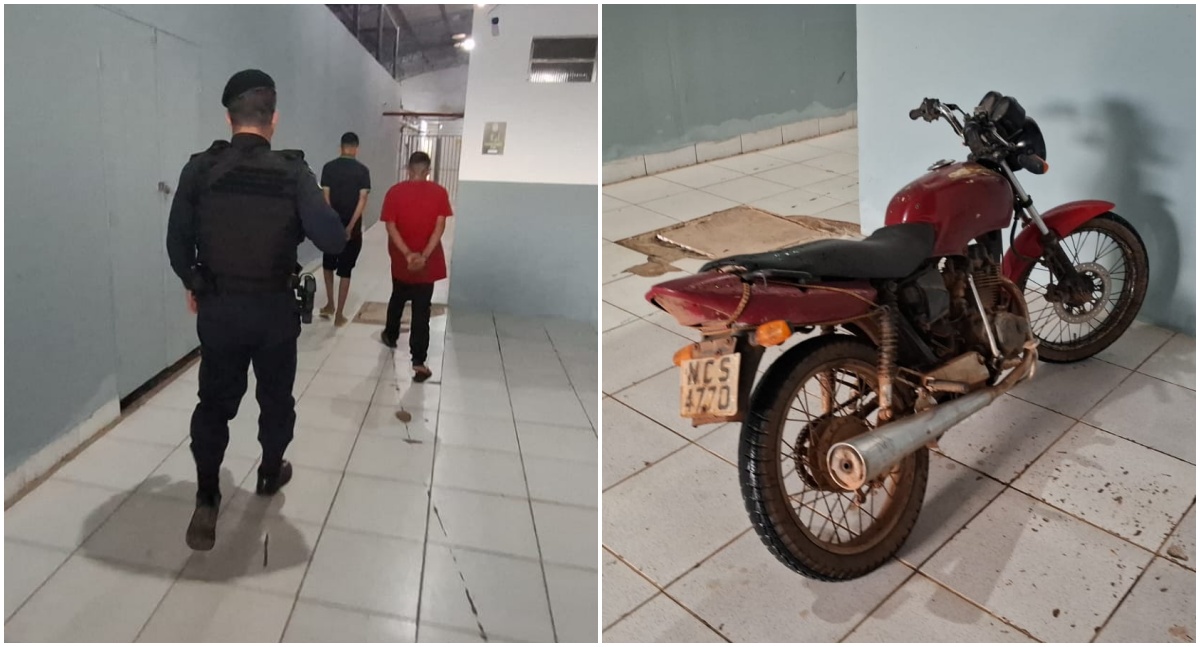Ação rápida do 5º BPM apreende adolescentes com moto roubada