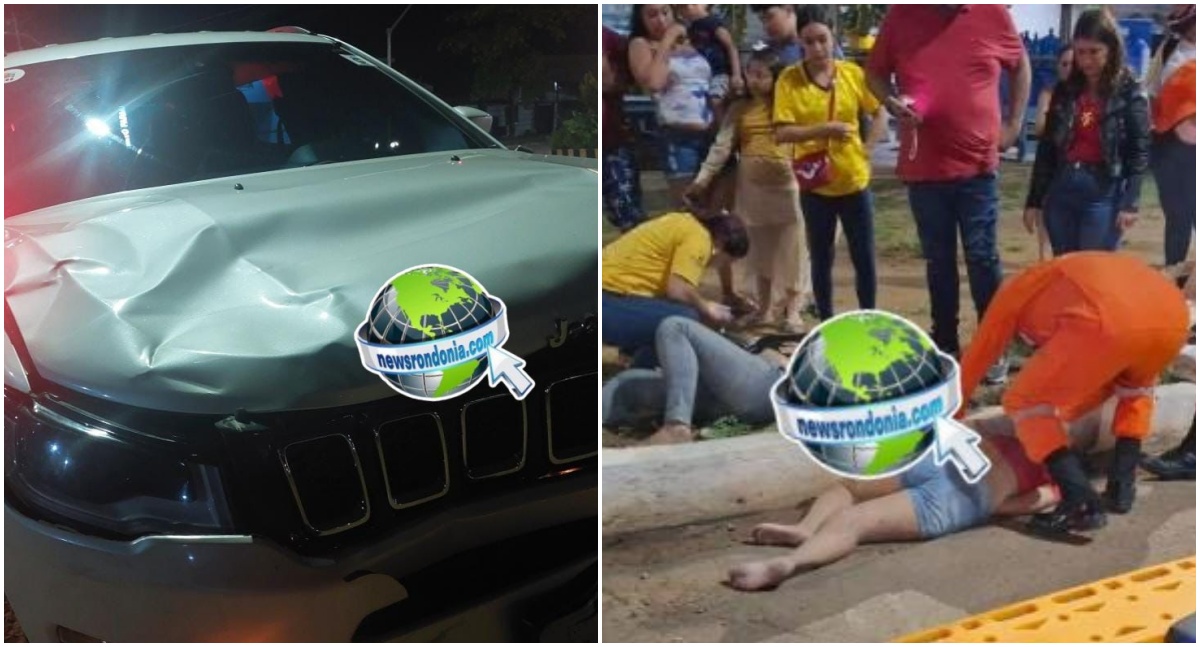 Acidente na Guaporé: colisão entre Jeep e moto deixa duas graves