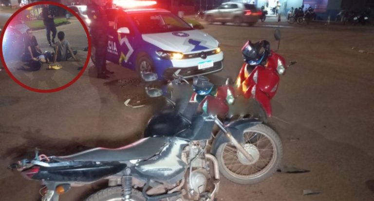 Batida entre motocicletas deixa três feridos em RO