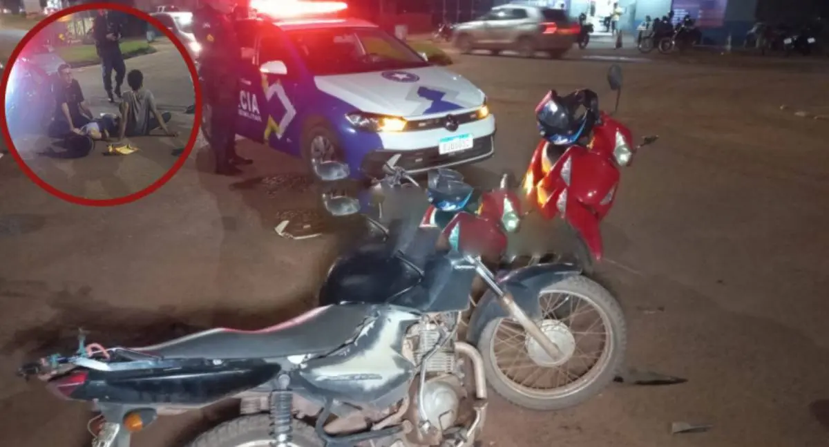 Batida entre motocicletas deixa três feridos em RO