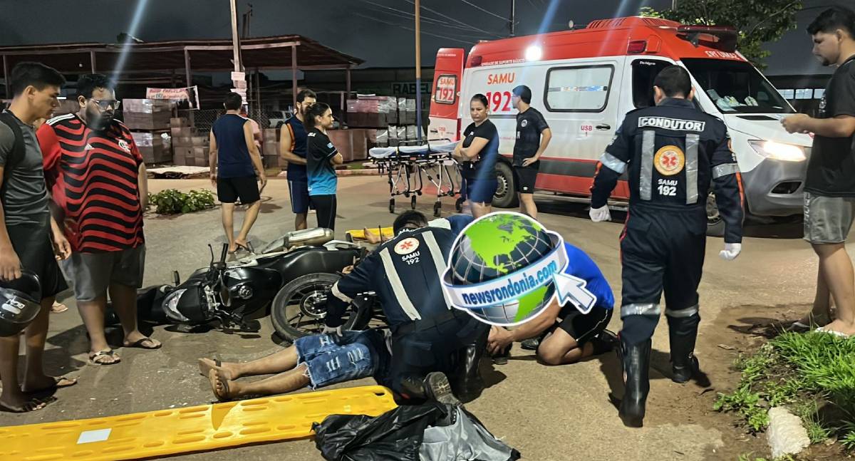 Batida entre motos deixa dois feridos na zona leste de Porto Velho