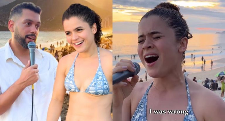 Cantora de Rondônia viraliza em apresentação na praia do Rio de Janeiro