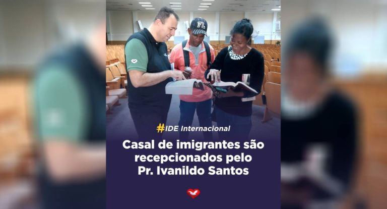 Casal de imigrantes é recepcionado pelo Pr. Ivanildo Santos