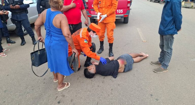 Colisão entre motos deixa jovem ferido na zona sul de Porto Velho
