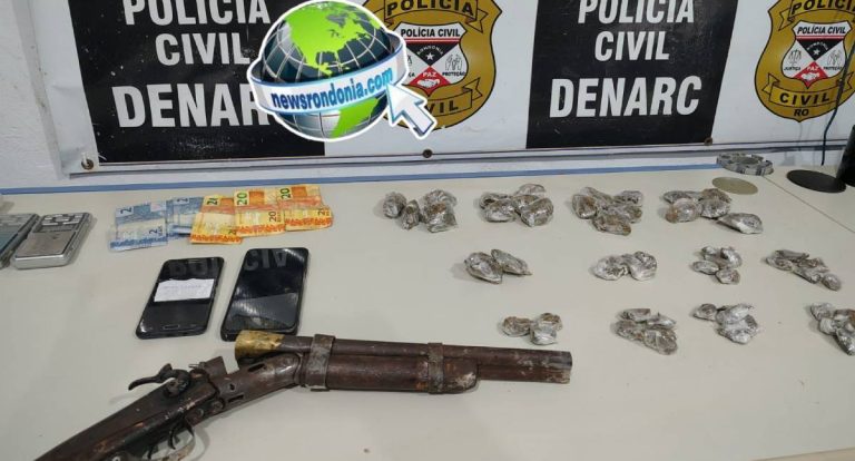 Denarc prende vulgo “Pânico e Tatinha” com drogas e arma