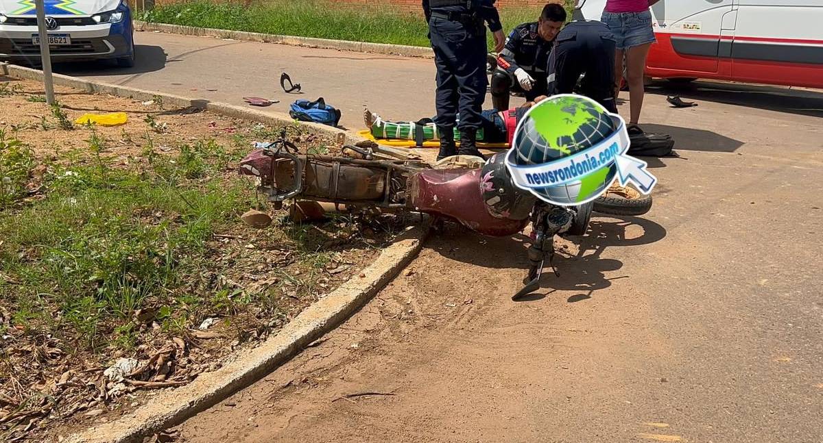 Grave acidente deixa piloto desacordado na zona leste