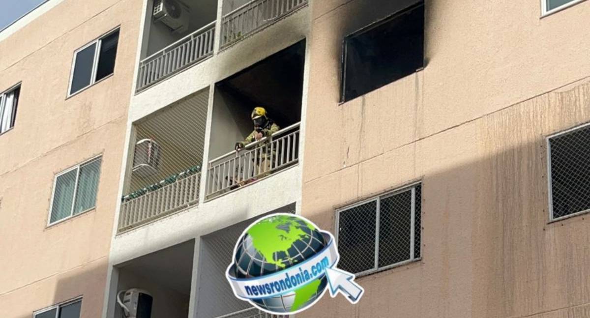 Incêndio atinge apartamento e mobiliza bombeiros na zona leste