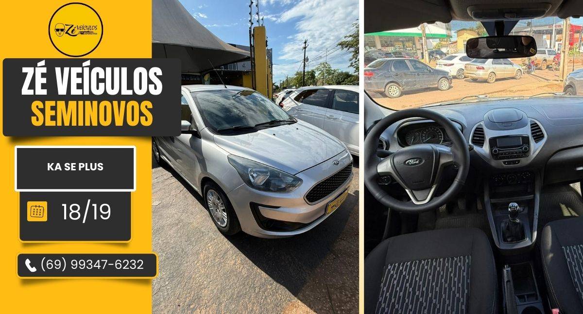 Ka SE Plus 2019 Econômico e Funcional na Zé Veículos