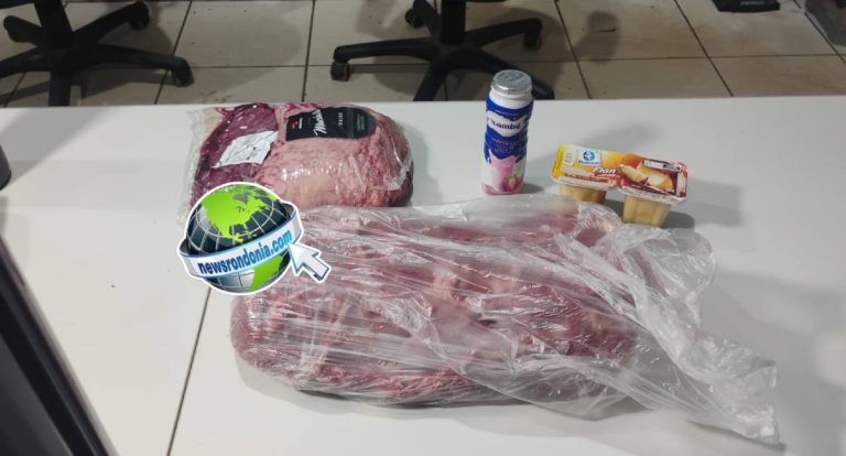 Ladrão de carne é preso após ferir funcionários em Porto Velho