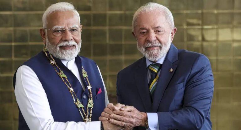 Lula e Narendra Modi discutem cooperação estratégica entre Brasil e Índia