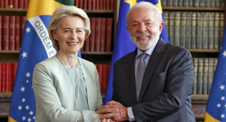 Lula e Ursula von der Leyen celebram avanço de acordo entre blocos
