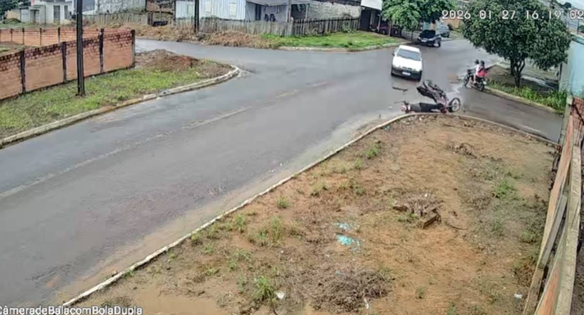 Motociclista fica ferido em acidente no Setor 7 em RO