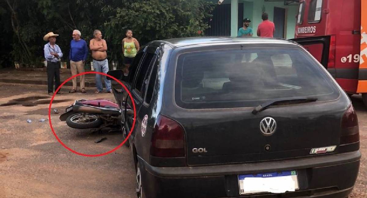 Motorista não habilitada causando acidente com motoneta em Cerejeiras