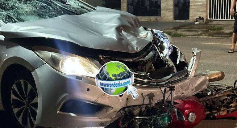 Na Abunã: Motorista de Azera foge após acidente com casal em moto