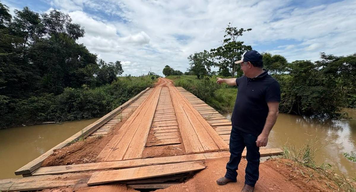Pedro Fernandes cobra manutenção urgente e avança ponte no Rio Cujubim
