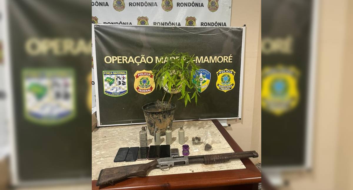 PF e PM prendem mulher com granadas e arma em Guajará-Mirim