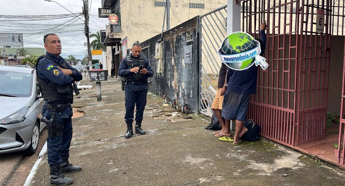 PM flagra dupla furtando fios elétricos de residência no centro de Porto Velho