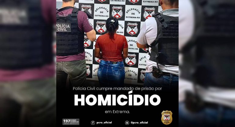 Polícia Civil prende investigada por homicídio no distrito de Extrema