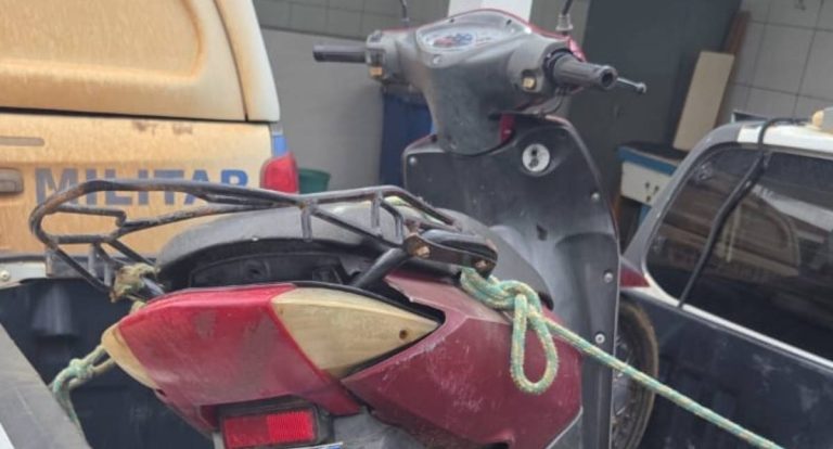 Polícia Militar recupera moto roubada em Governador Jorge Teixeira