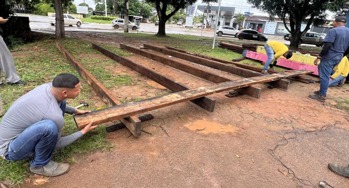 Ponte de madeira de sete metros será instalada no Skate Parque