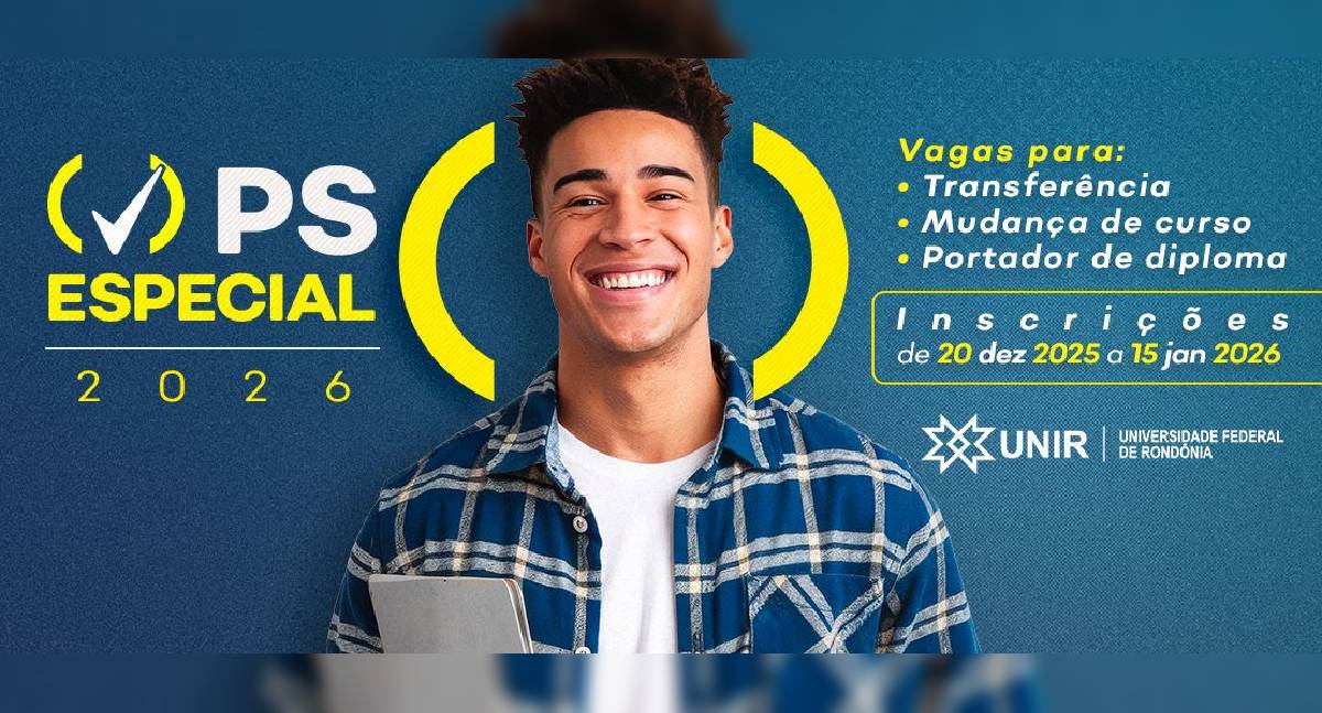 UNIR abre última semana de inscrições para Processo Seletivo Especial 2026