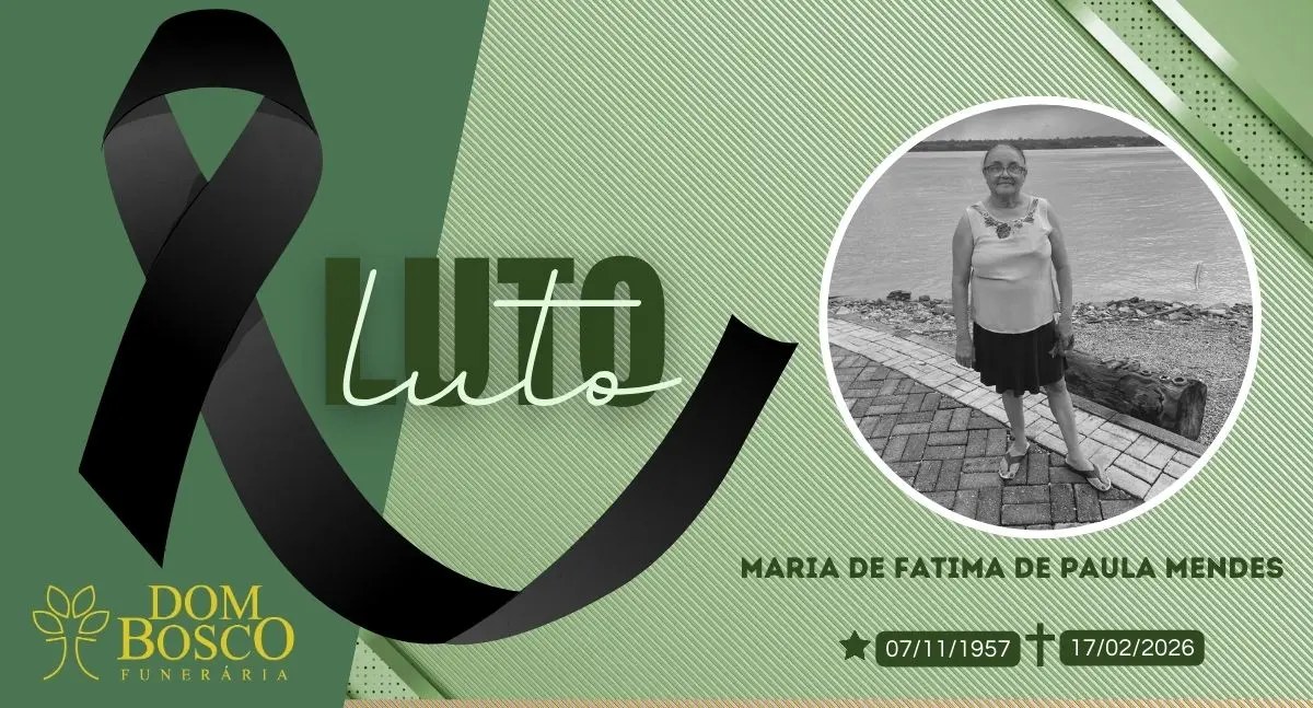 Nota de Pesar: Maria de Fatima de Paula Mendes