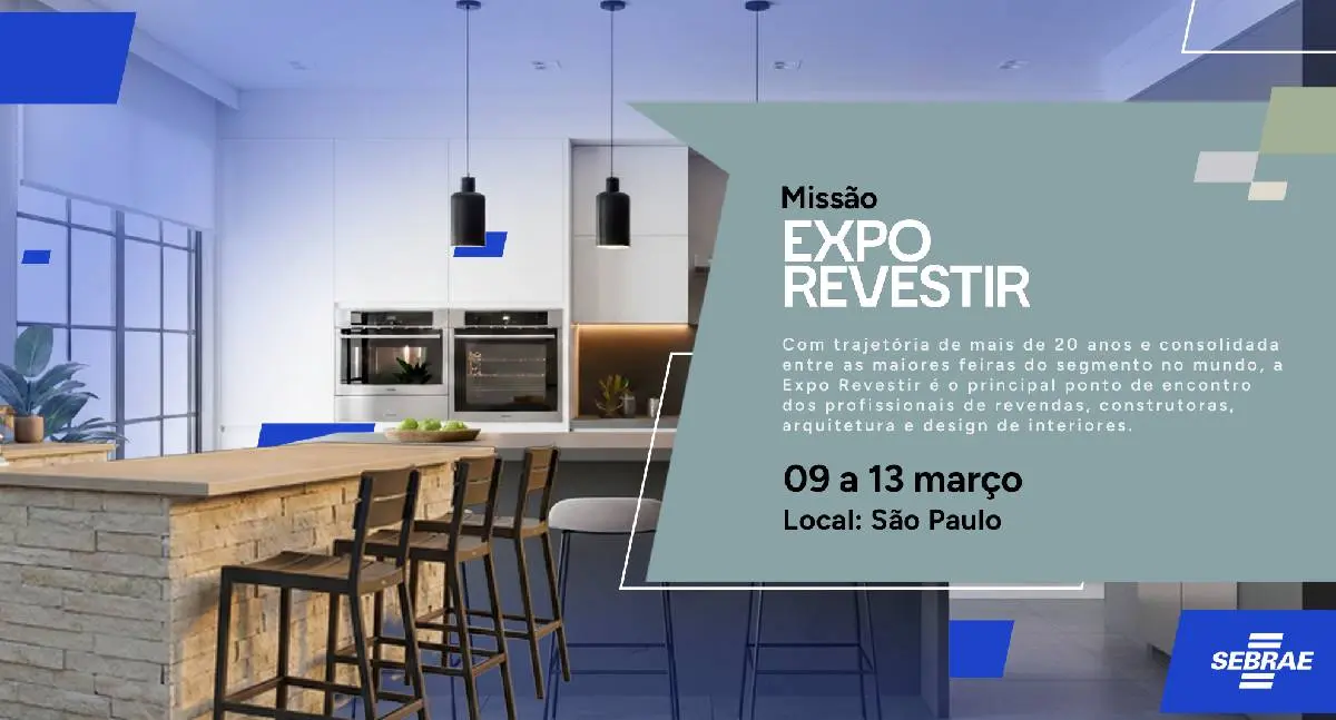 Missão Sebrae leva empreendedores à Expo Revestir 2026