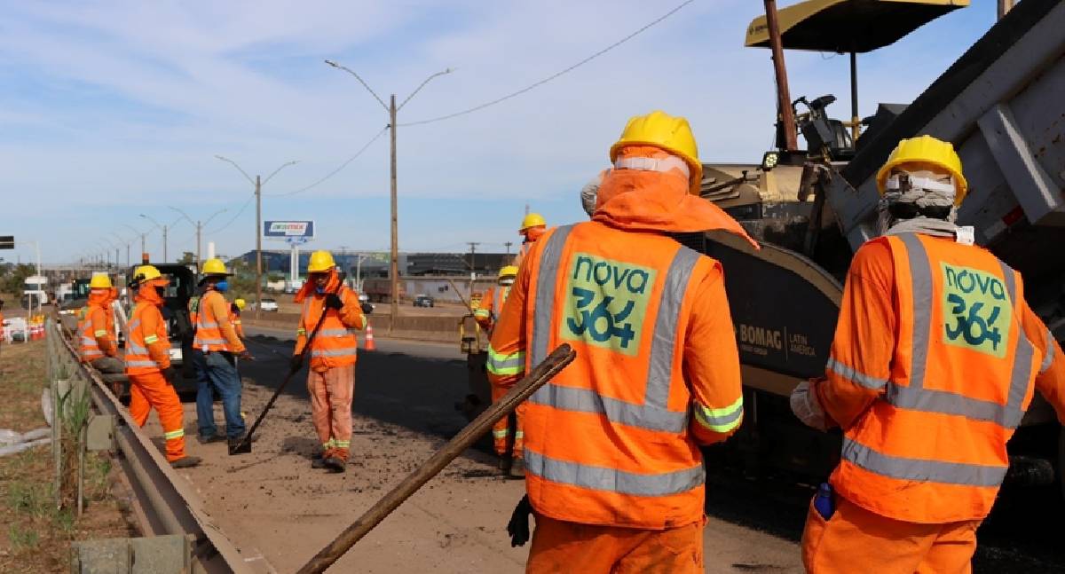 Nova 364 divulga programação semanal de obras e serviços na BR-364