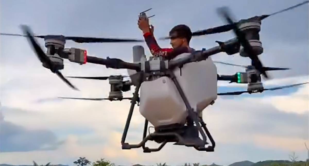 Sindag denuncia operador que usou drone agrícola como transporte pessoal