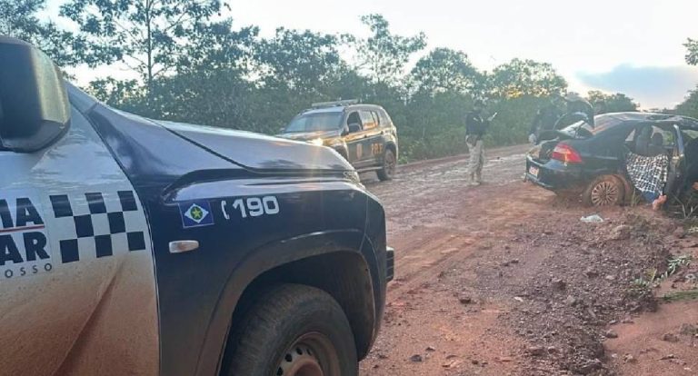 Suspeito furta carro em Pimenta Bueno e capota na BR-174 durante fuga