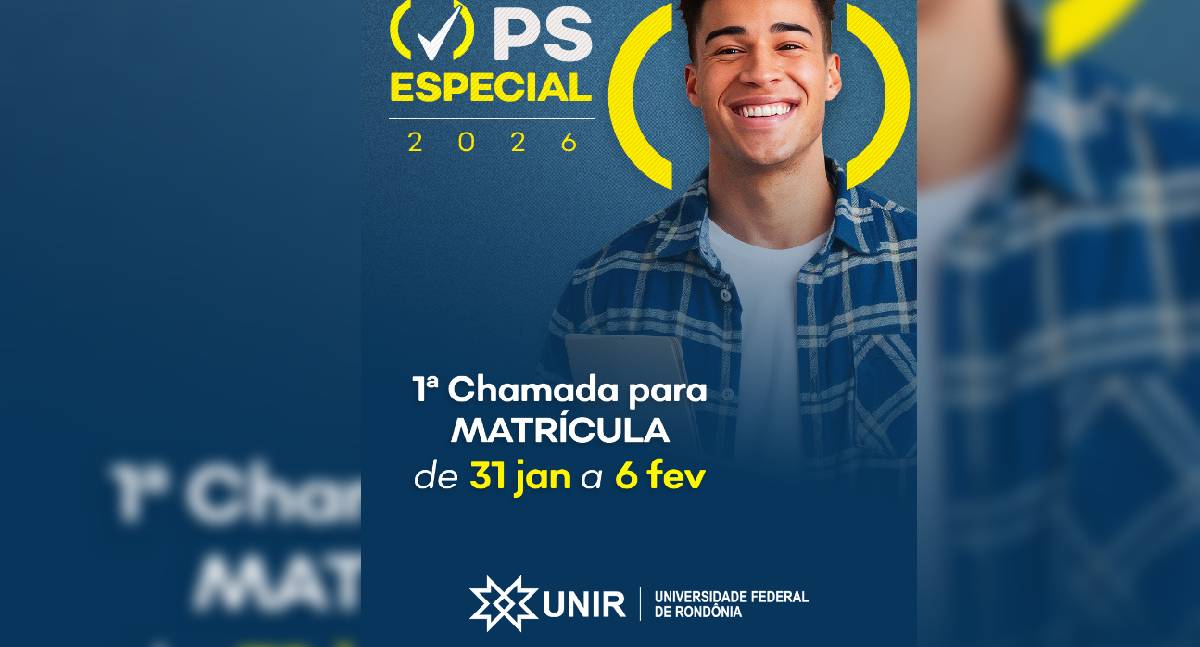 UNIR convoca aprovados para matrícula no PS Especial 2026