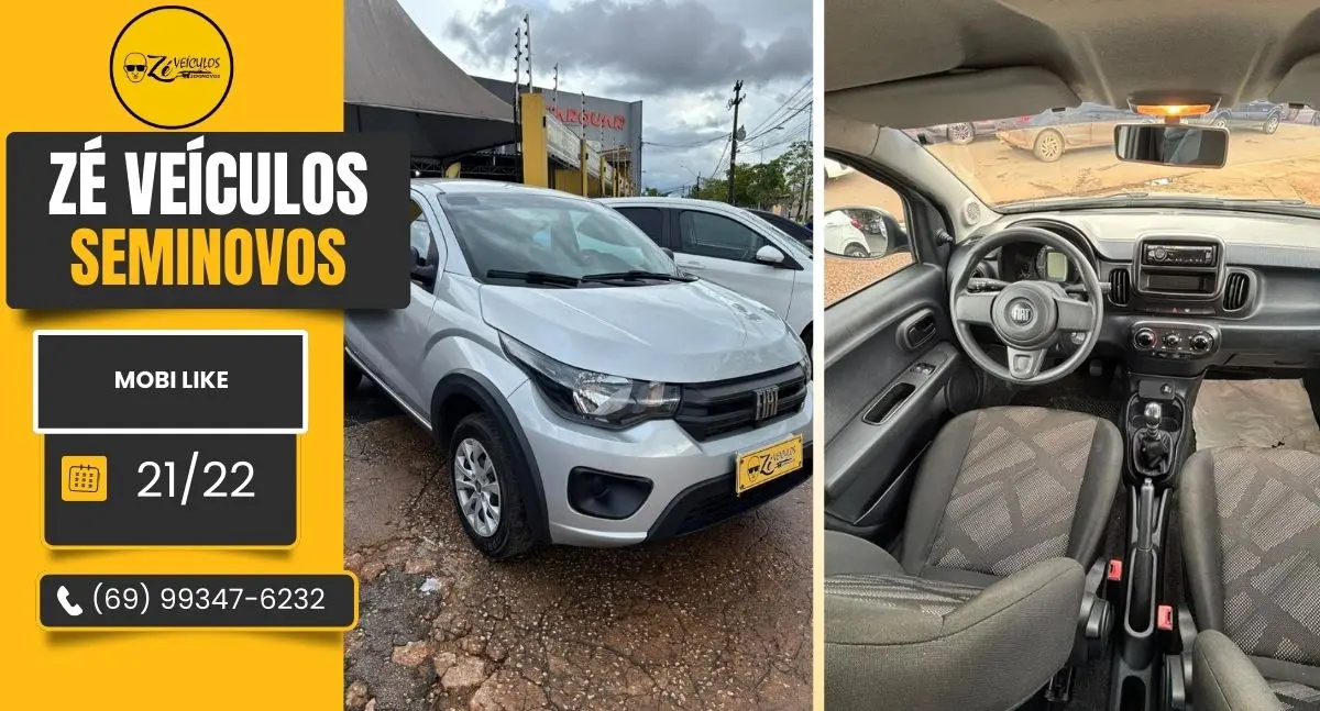 Mobi Like 2022 Com Baixa Quilometragem na Zé Veículos