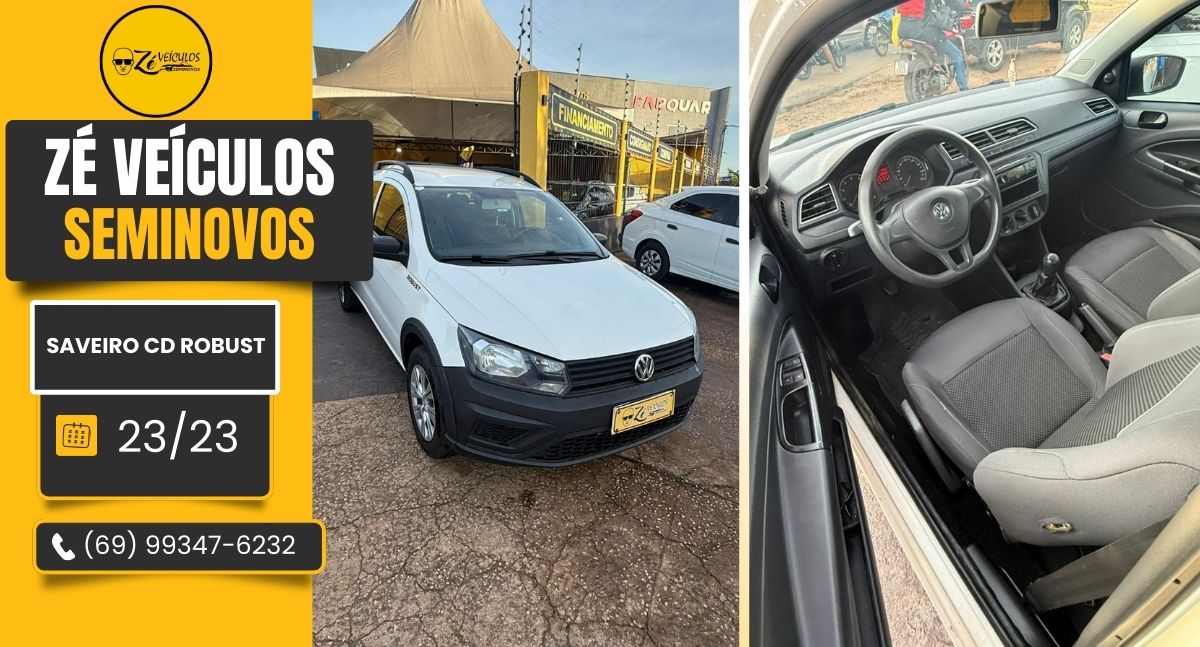Saveiro CD Robust 2023 Com Força e Versatilidade na Zé Veículos
