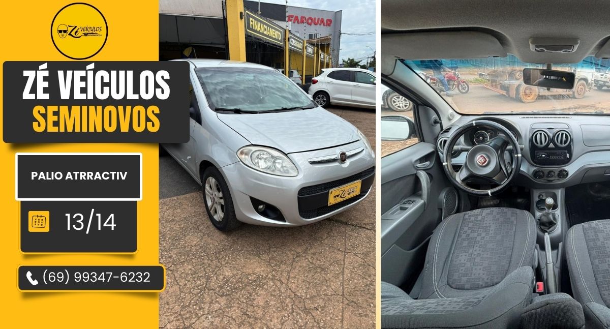 Palio Attractive 2014 Com Motor 1.4 Econômico na Zé Veículos