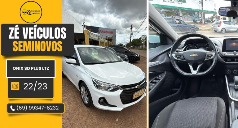Onix SD Plus LTZ 2023 Automático Com Conforto e Tecnologia na Zé Veículos
